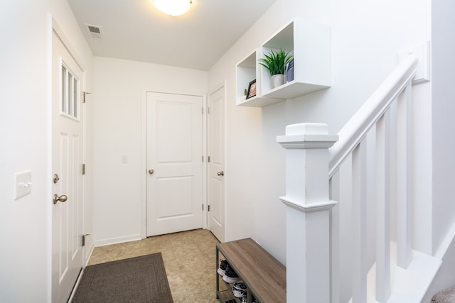 mudroom featuring visible vents