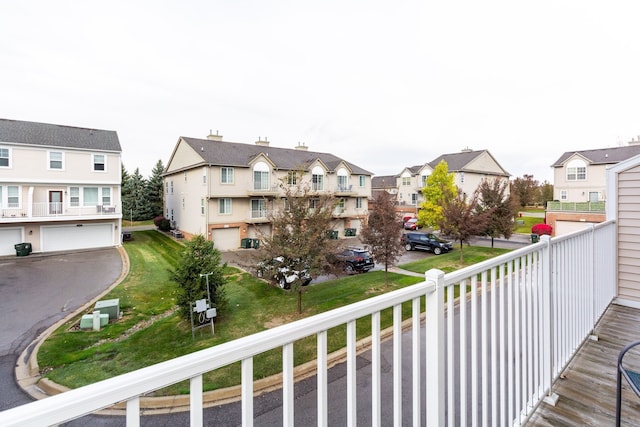 balcony with a residential view