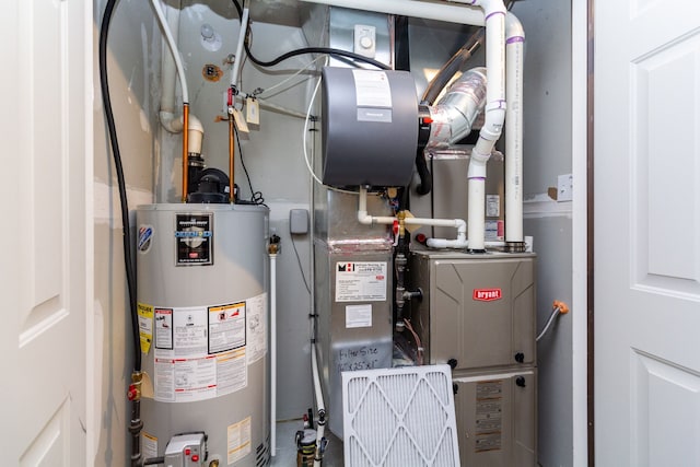 utilities featuring gas water heater