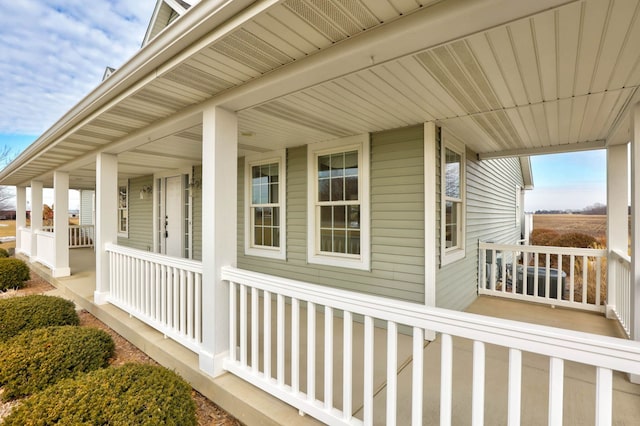 exterior space featuring covered porch