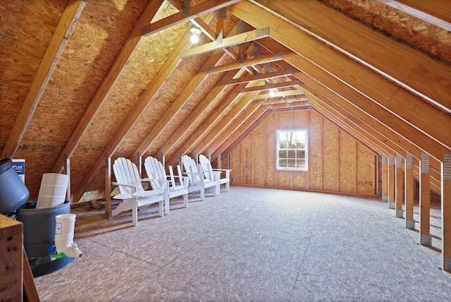 view of attic