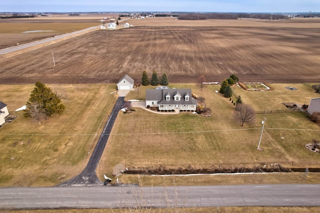 drone / aerial view featuring a rural view