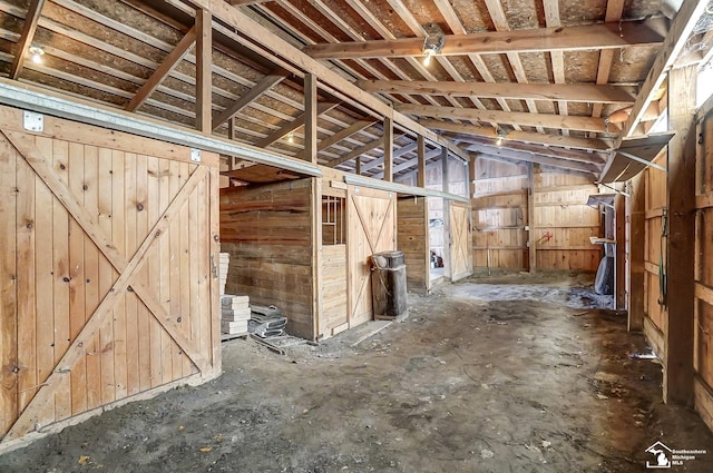 view of horse barn