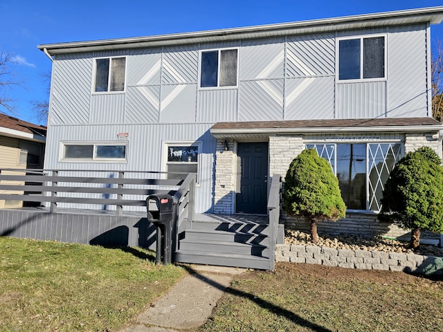 view of property with a front yard