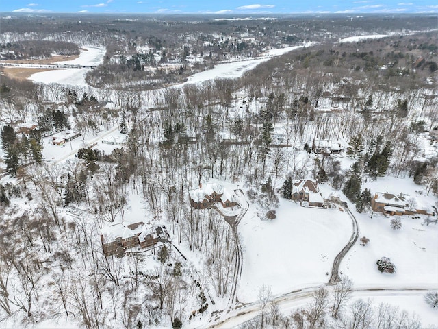 view of snowy aerial view