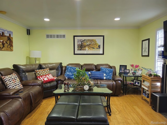 45 Forthton Dr, Troy, MI 48084 - living area with ornamental molding, light wood-style floors, and recessed lighting