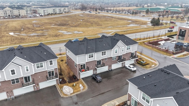 bird's eye view with a residential view