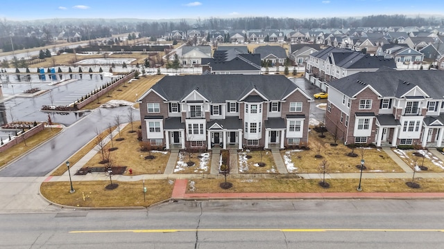 bird's eye view featuring a residential view