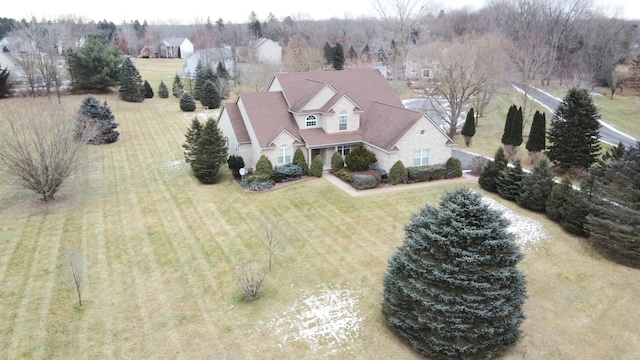 aerial view featuring a rural view