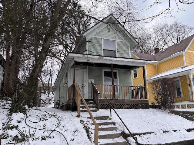 view of front of house with a porch