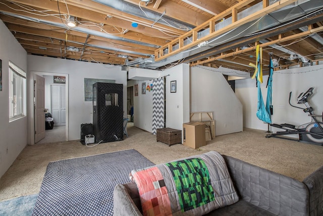 2839 Davista Dr, Highland, MI 48356 - basement with carpet
