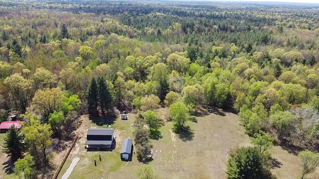 4614 Quigley Rd, Alger, MI 48610 - aerial view of property's location featuring a heavily wooded area