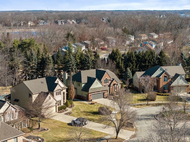 drone / aerial view with a residential view