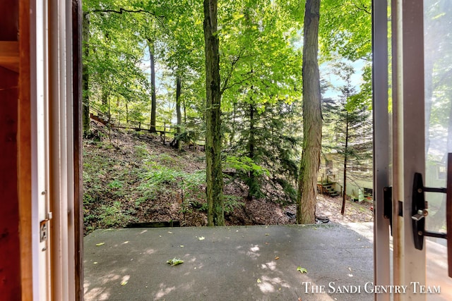 view of doorway to outside