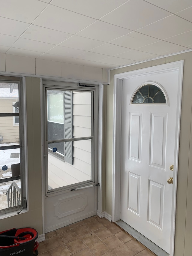 doorway with baseboards