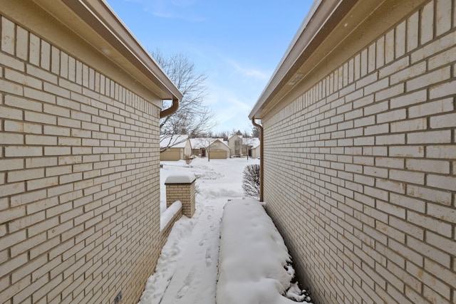 view of snowy exterior