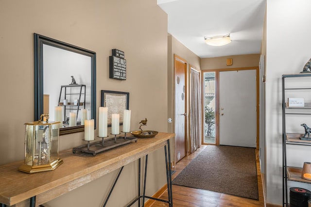 entryway featuring wood finished floors