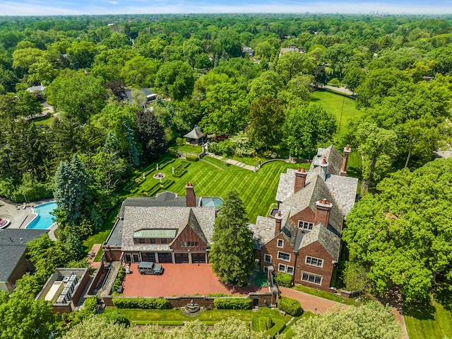 1771 Balmoral Dr, Detroit, MI 48203 - aerial view featuring a forest view