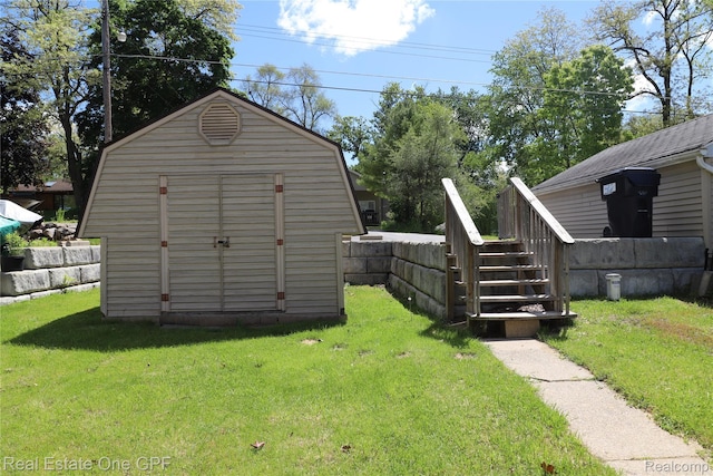 8860 Rushside Dr, Pinckney, MI 48169 - view of shed with stairway