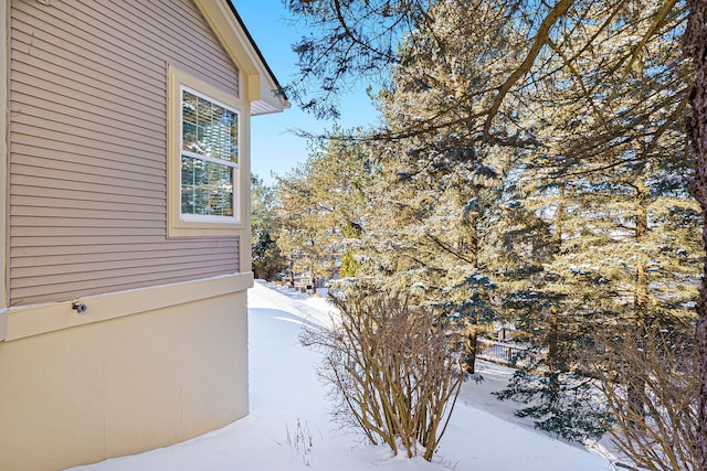 view of snowy yard