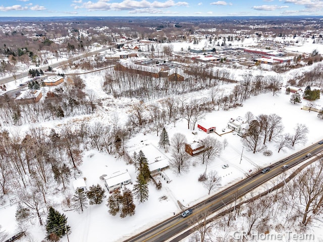 view of snowy aerial view