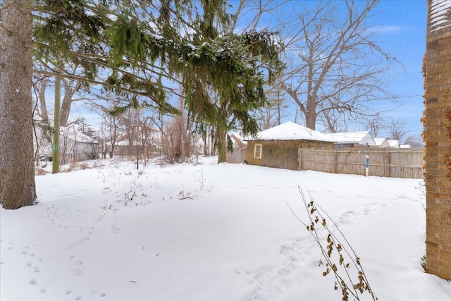 view of snowy yard