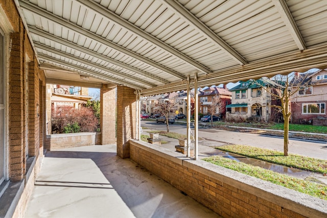 view of patio / terrace featuring a residential view