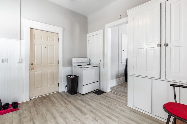 washroom with light wood-style flooring