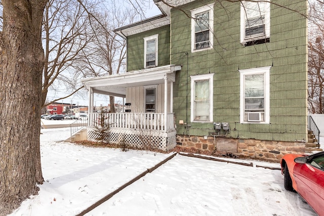 colonial inspired home with a porch