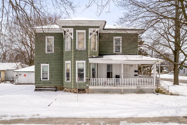 view of front of house with covered porch