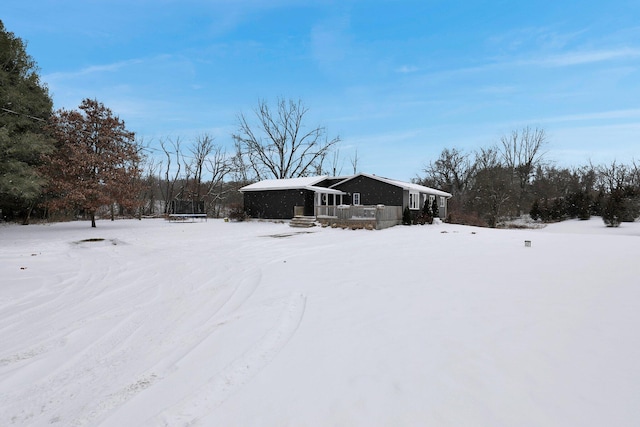 exterior space featuring an attached garage