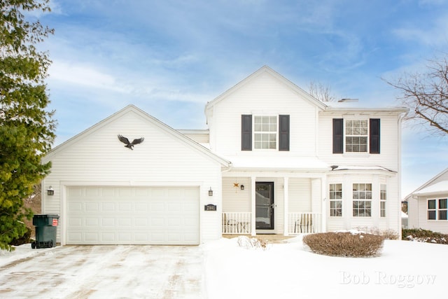 traditional-style home with a garage