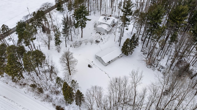 view of snowy aerial view