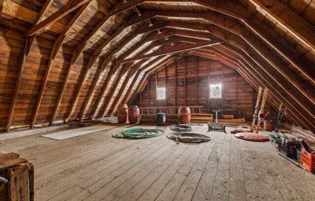 view of attic