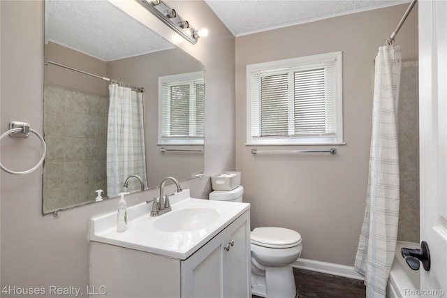 6291 Edmund St, Romulus, MI 48174 - bathroom with vanity, a textured ceiling, and wood finished floors