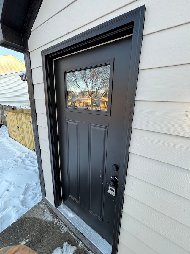 view of doorway to property