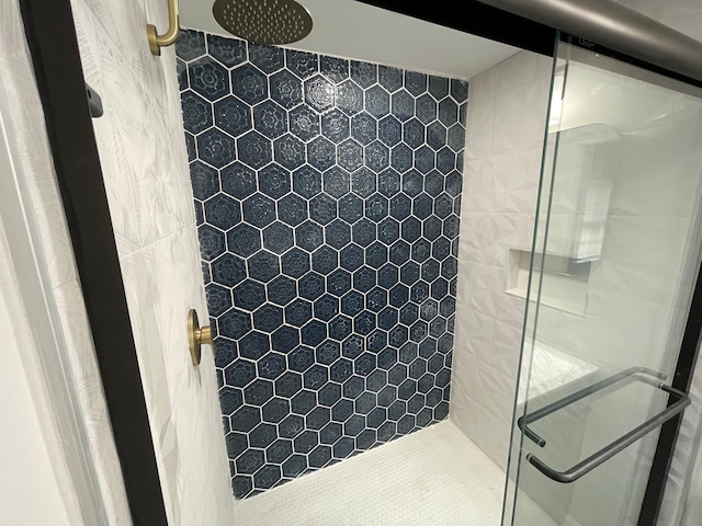 full bathroom with a stall shower