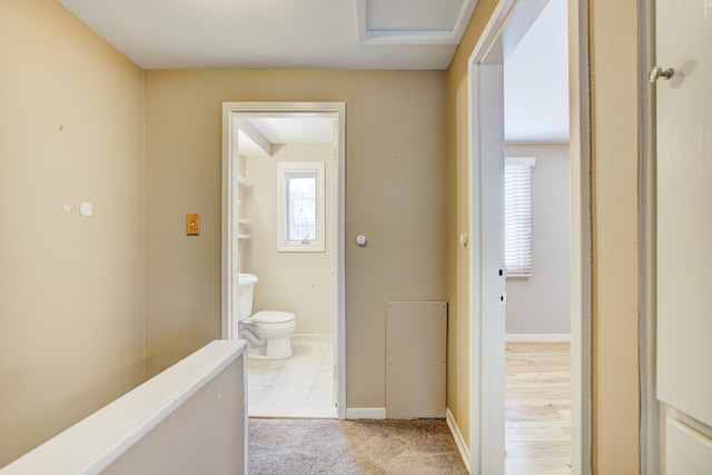 bathroom featuring toilet and baseboards