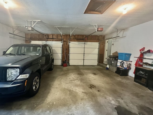 parking garage with a garage door opener