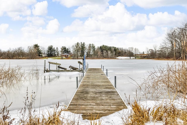 view of dock area