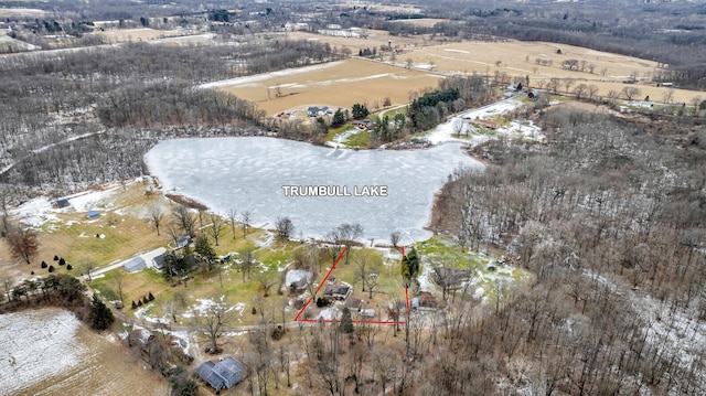 aerial view with a rural view