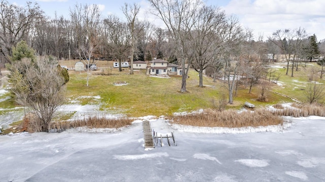 view of snowy yard