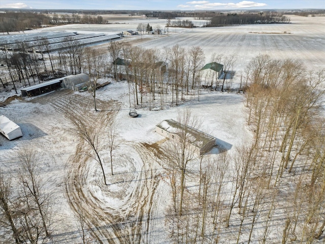 4087 Amble Rd, Coral, MI 49322 - view of snowy aerial view