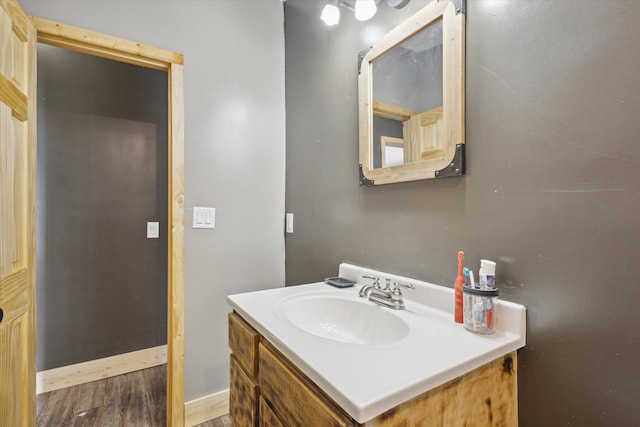 4087 Amble Rd, Coral, MI 49322 - bathroom featuring wood finished floors and vanity