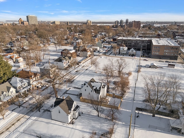 birds eye view of property featuring a view of city