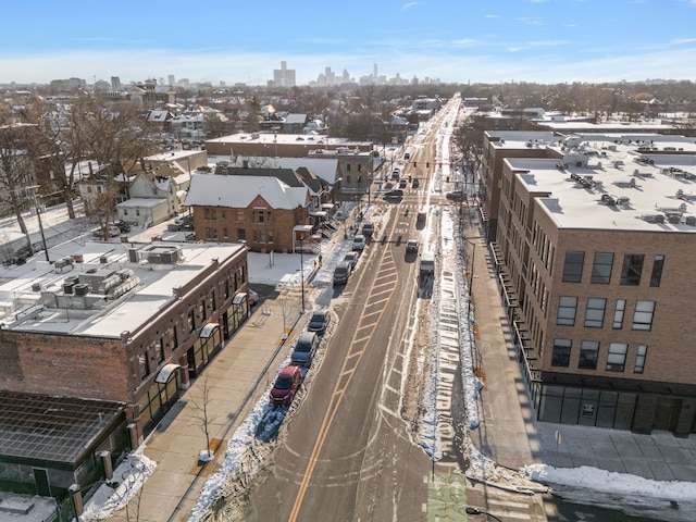 bird's eye view featuring a view of city