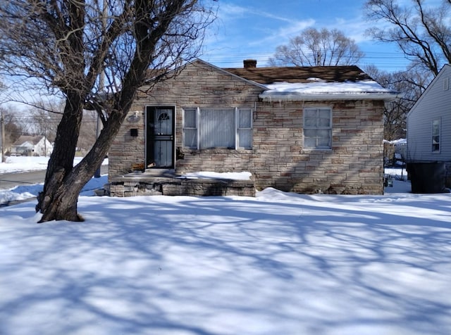 view of front of property with stone siding