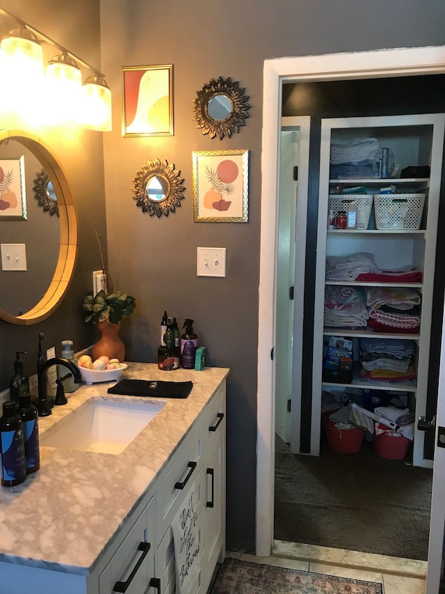 bathroom with vanity