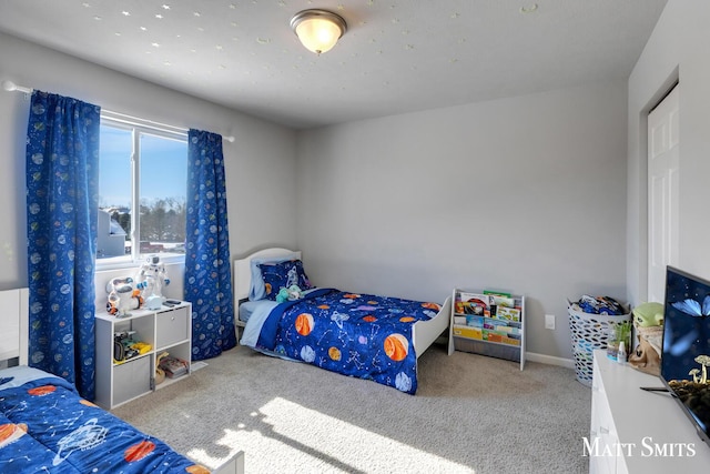 view of carpeted bedroom