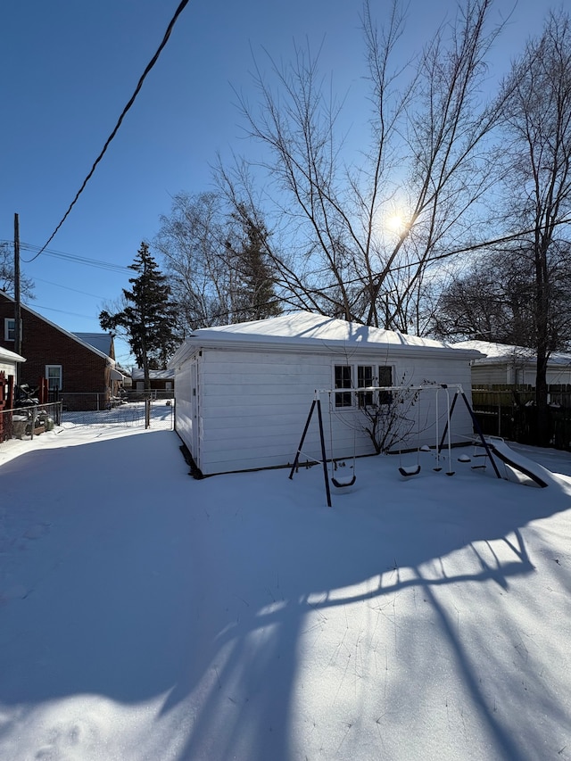 exterior space with fence